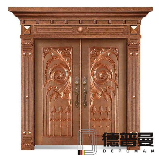 高端豪宅別墅帶門頭門柱鑄鋁大門