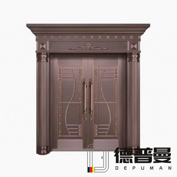 高端別墅豪宅選用帶羅馬柱銅門